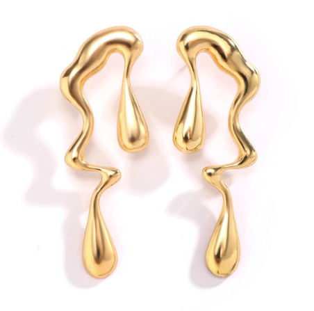 Chimène Statement Earrings - Gold