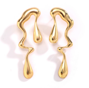Chimène Statement Earrings - Gold