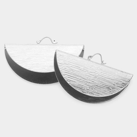 Unique Hoops Earrings - Silver