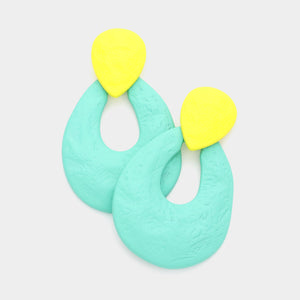 TearDrop Statement Earrings - Mint