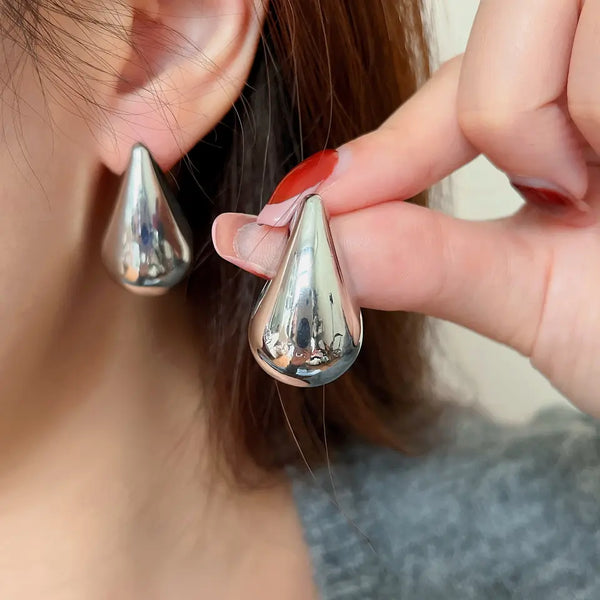 Water Drop Earrings - Mini & Medium, Silver