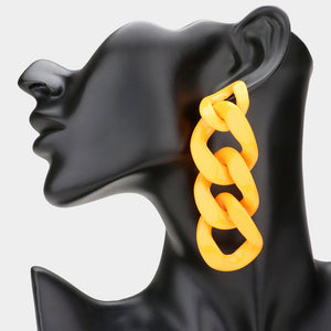 The perfect pop of color Statement Earrings - Yellow
