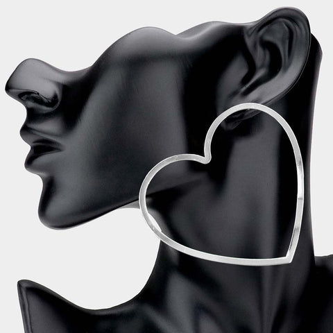 Love On Top hoops Earrings - Silver