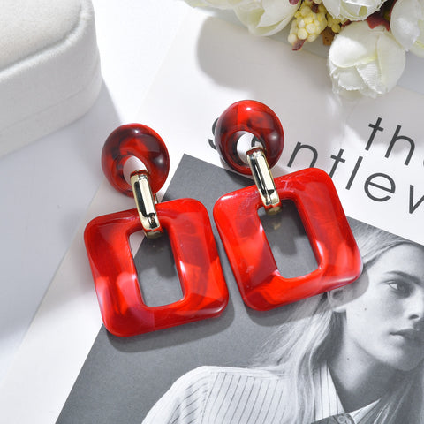 Lulu Drop Earrings - Red