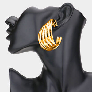 Bronzed Hoops Earrings