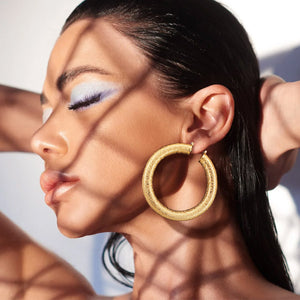 Textured Hoops (Mini) - Gold