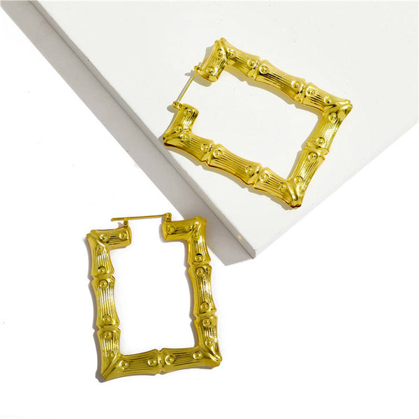 Oversized Classic Bamboo hoops Earrings