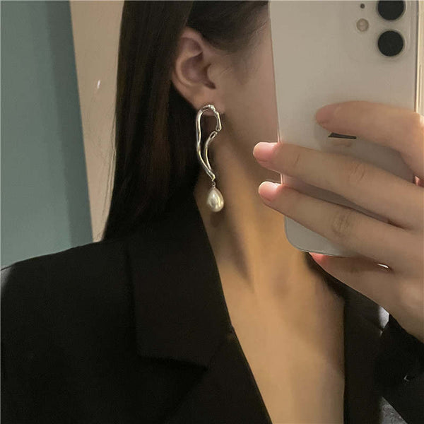 Miss Fancy Statement Earrings - Silver