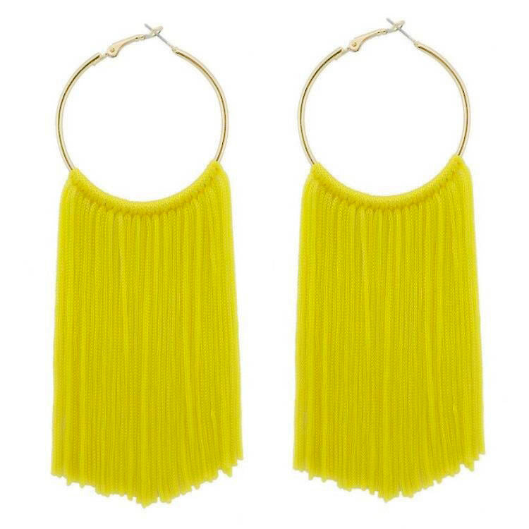 Leila Statement Earrings - Yellow